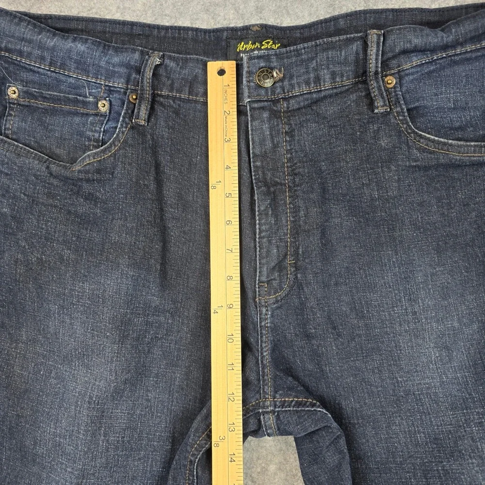 Urban Star Jeans Mens 40x30 Dark Wash‎ Straight Leg Stretch Denim